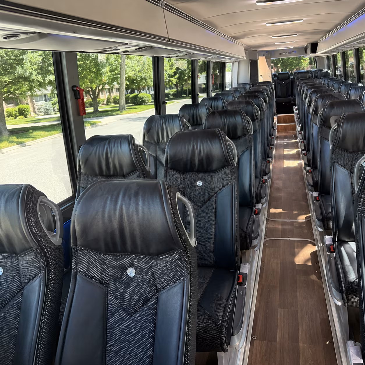 antioch 40 passenger charter bus inside
