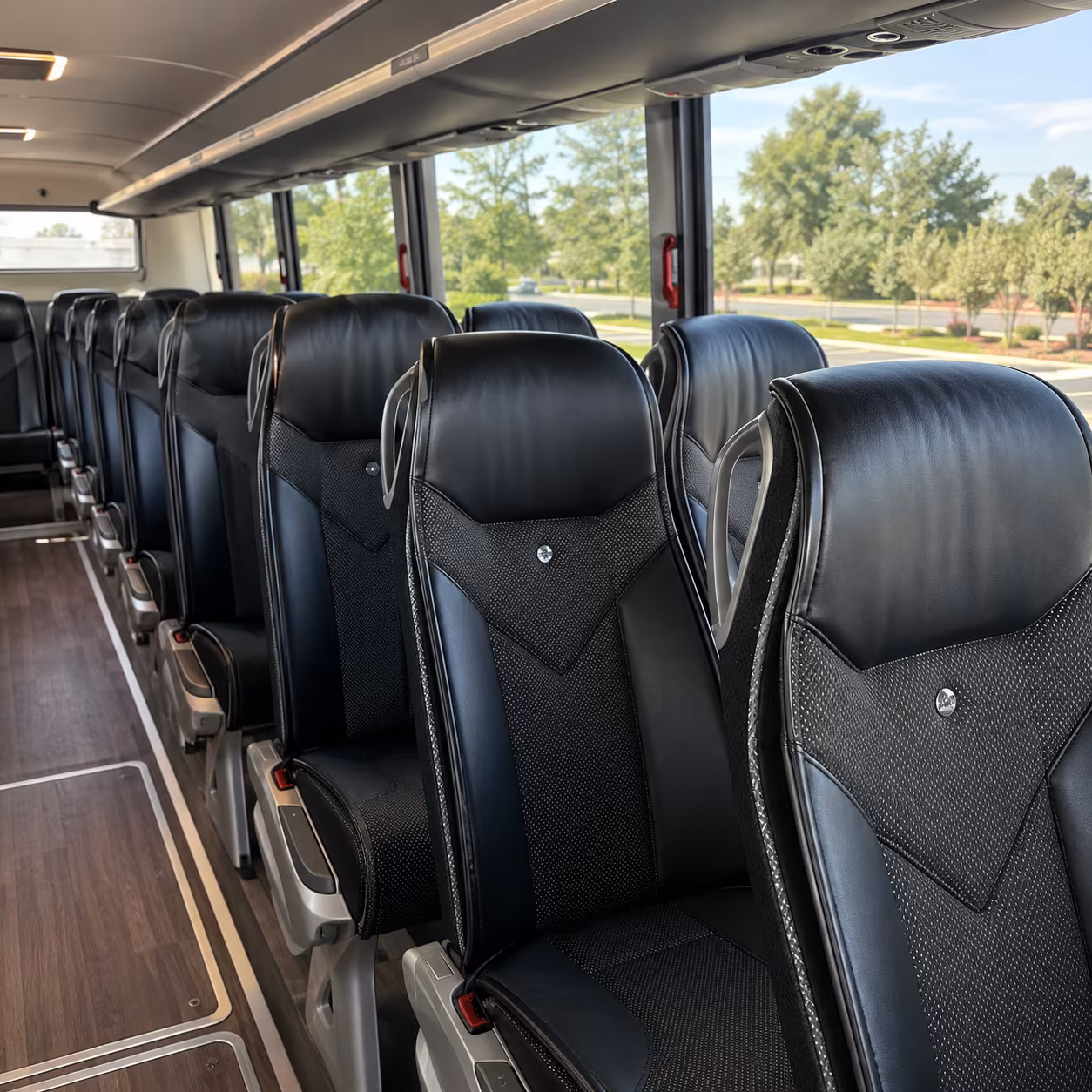 antioch 45 passenger charter bus interior